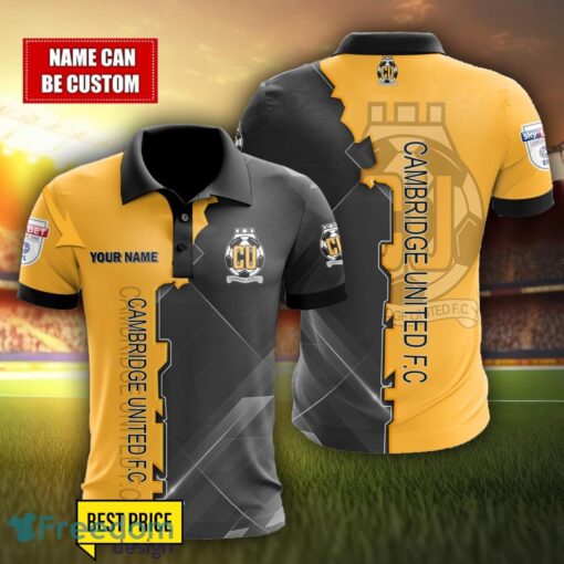 Cambridge United F.C Personalized Name 3D Polo Shirt Product Photo 1