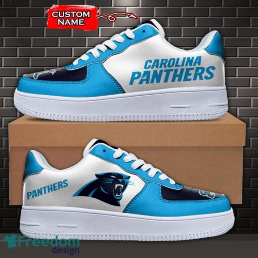 Carolina Panthers NFL AF1 Personalized Name Sneakers Air Force Shoes For Fans Product Photo 1