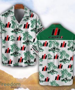 Case IH Green Coconut Pattern Combo 3D Hawaiian Shirt And Shorts