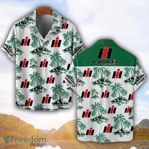 Case IH Green Coconut Pattern Combo 3D Hawaiian Shirt And Shorts Product Photo 1