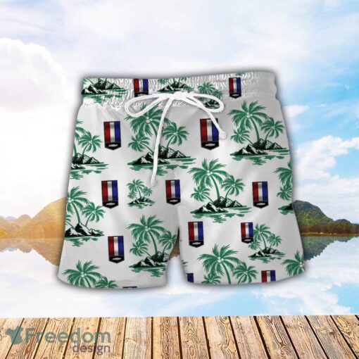 Chevrolet Camaro Green Coconut Pattern Combo 3D Hawaiian Shirt And Shorts Product Photo 2