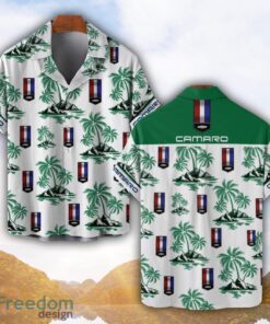 Chevrolet Camaro Green Coconut Pattern Combo 3D Hawaiian Shirt And Shorts