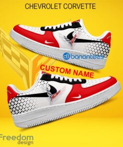 Chevrolet Corvette Car Racing Air Force 1 Shoes Brand Full Print AF1 Sneaker Custom Name - Chevrolet Corvette Car Racing Air Force 1 Shoes Style 2