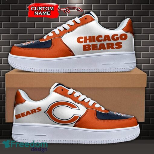 Chicago Bears NFL AF1 Personalized Name Sneakers Air Force Shoes For Fans Product Photo 1