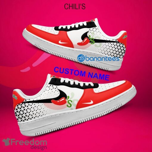 Chili's Air Force 1 Shoes Brand Gift For Men Women Fans AF1 Sneaker Custom Name - Chili's Air Force 1 Shoes Style 2