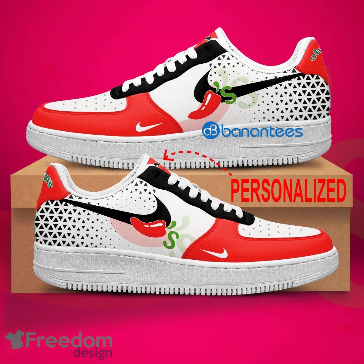 Chili's Air Force 1 Shoes Brand Gift For Men Women Fans AF1 Sneaker Custom Name - Chili's Air Force 1 Shoes Style 1