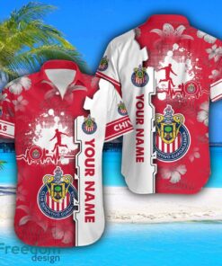 Chivas de Guadalajara Hawaiian Shirt And Beach Shorts Flower Pattern Custom Name For Fans Product Photo 2