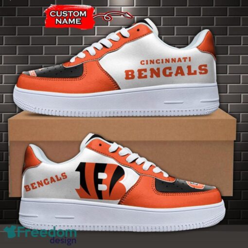 Cincinnati Bengals NFL AF1 Personalized Name Sneakers Air Force Shoes For Fans Product Photo 1