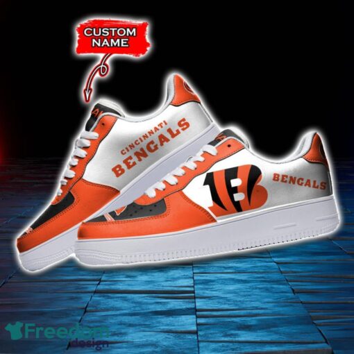 Cincinnati Bengals NFL AF1 Personalized Name Sneakers Air Force Shoes For Fans Product Photo 3