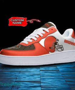 Cleveland Browns NFL AF1 Personalized Name Sneakers Air Force Shoes For Fans Product Photo 2