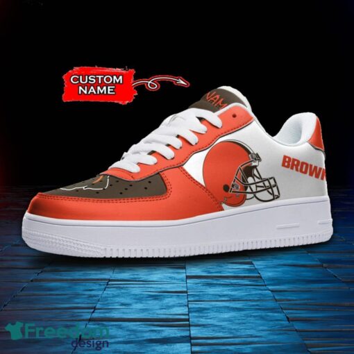 Cleveland Browns NFL AF1 Personalized Name Sneakers Air Force Shoes For Fans Product Photo 2