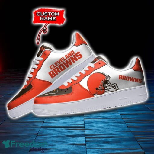 Cleveland Browns NFL AF1 Personalized Name Sneakers Air Force Shoes For Fans Product Photo 3