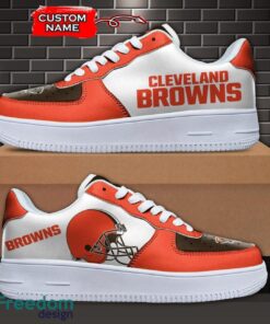 Cleveland Browns NFL AF1 Personalized Name Sneakers Air Force Shoes For Fans