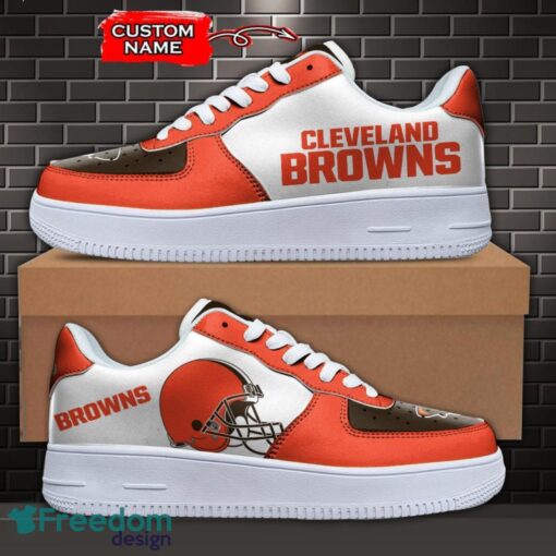 Cleveland Browns NFL AF1 Personalized Name Sneakers Air Force Shoes For Fans Product Photo 1