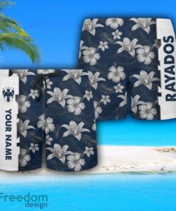 Club de Fútbol Monterrey Hawaiian Shirt And Beach Shorts Flower Pattern Custom Name For Fans Product Photo 3