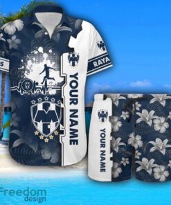 Club de Fútbol Monterrey Hawaiian Shirt And Beach Shorts Flower Pattern Custom Name For Fans