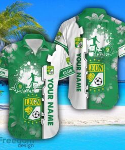 Club León Hawaiian Shirt And Beach Shorts Flower Pattern Custom Name For Fans Product Photo 2