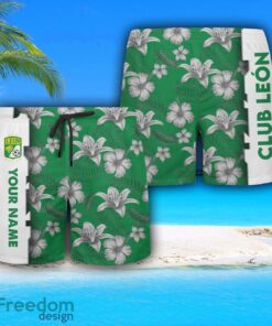 Club León Hawaiian Shirt And Beach Shorts Flower Pattern Custom Name For Fans Product Photo 3