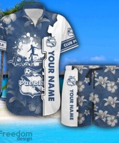 Club Puebla Hawaiian Shirt And Beach Shorts Flower Pattern Custom Name For Fans