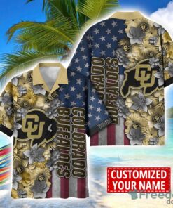 Colorado Buffaloes Custom name USA Flag 4th July Independence Day Hawaiian Shirt