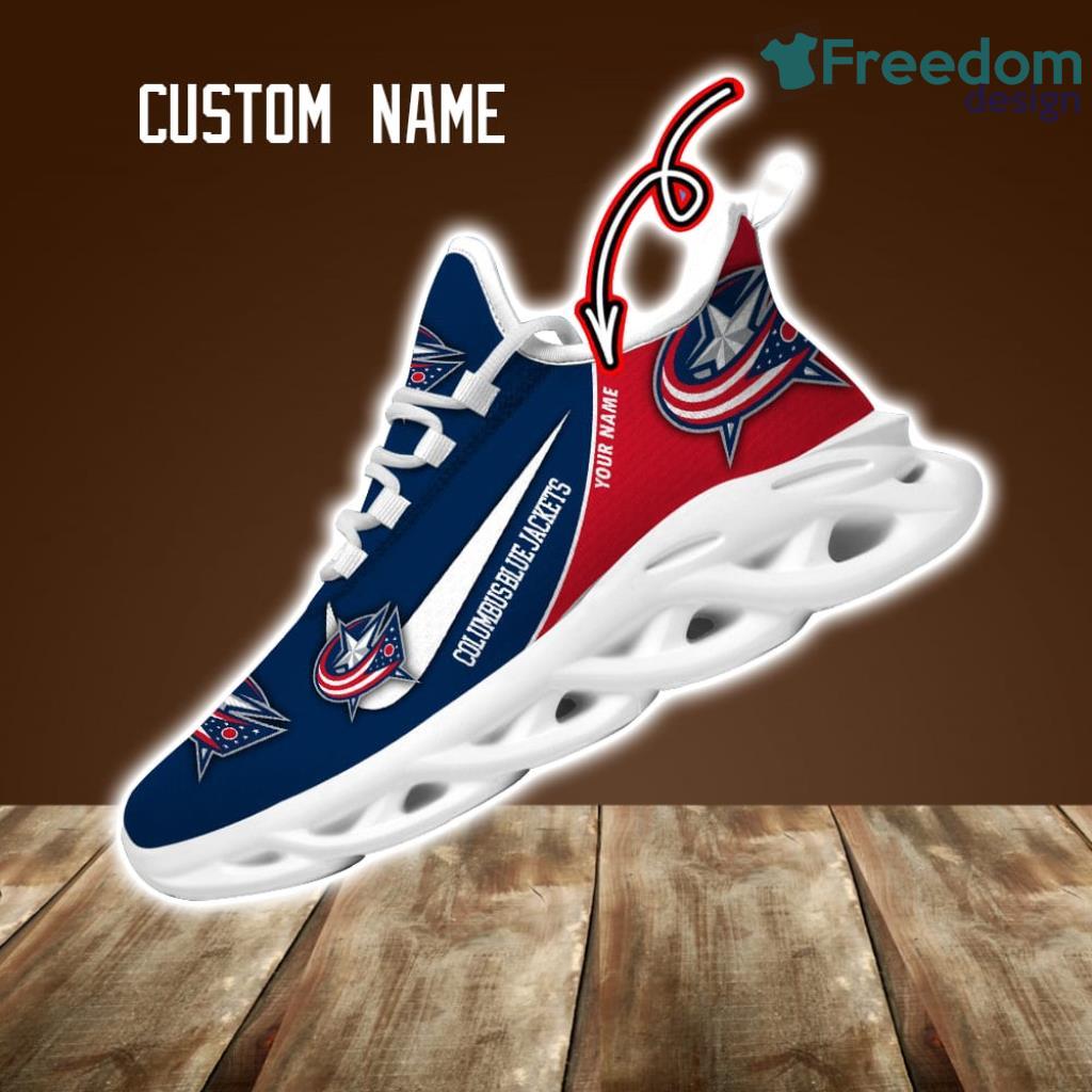 Columbus Blue Jackets Custom Name NHL New Max Soul Shoes Sneaker Personalized Name Product Photo 1