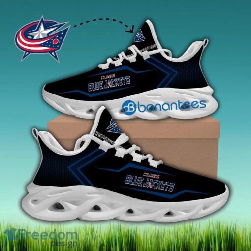 Columbus Blue Jackets Running Sneaker Unveil Gift Max Soul Shoes New For Fans - NHL Columbus Blue Jackets Max Soul Sneakers Style 1