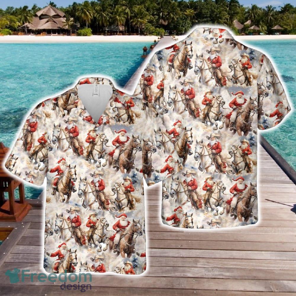 Cowboy Santas Christmas Hawaiian Shirt Gift For Holidays Beach - Cowboy Santas Christmas Hawaiian Shirt Gift For Holidays Beach