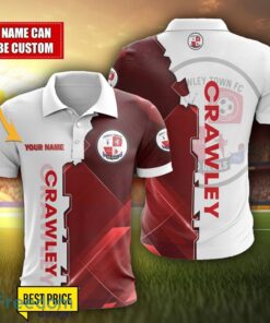 Crawley Town Personalized Name 3D Polo Shirt