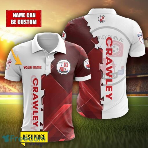 Crawley Town Personalized Name 3D Polo Shirt Product Photo 1