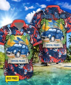 Crystal Palace F.C Car Beach Pattern Hawaiian Shirt And Shorts