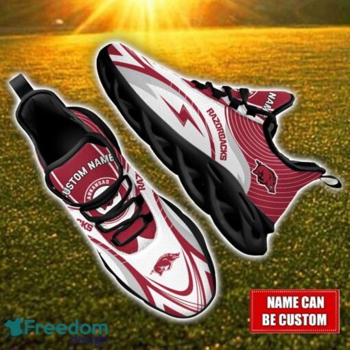 Custom Name Arkansas Razorbacks NCAA Max Soul Shoes Personalized Sneakers For Fans Product Photo 1