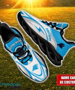 Custom Name Carolina Panthers NFL Max Soul Shoes Personalized Sneakers For Fans