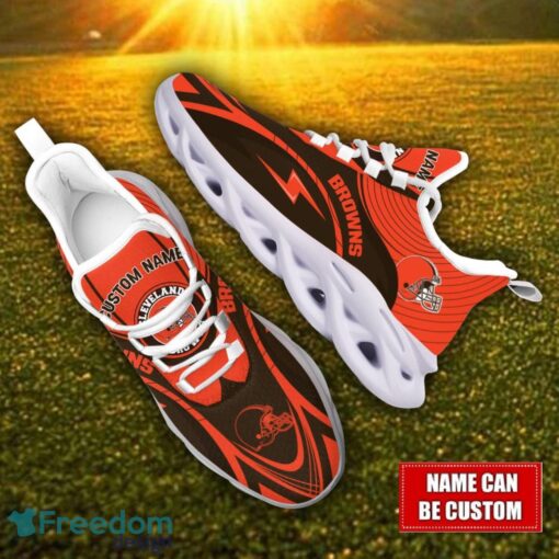 Custom Name Cleveland Browns NFL Max Soul Shoes Personalized Sneakers For Fans Product Photo 2