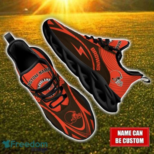 Custom Name Cleveland Browns NFL Max Soul Shoes Personalized Sneakers For Fans Product Photo 1