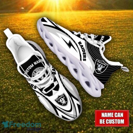 Custom Name Las Vegas Raiders NFL Max Soul Shoes Personalized Sneakers For Fans Product Photo 2