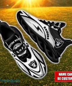 Custom Name Las Vegas Raiders NFL Max Soul Shoes Personalized Sneakers For Fans