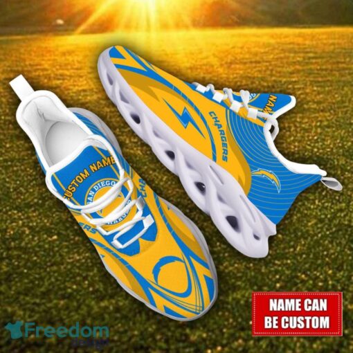 Custom Name Los Angeles Chargers NFL Max Soul Shoes Personalized Sneakers For Fans Product Photo 2