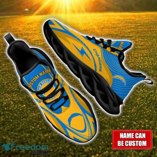 Custom Name Los Angeles Chargers NFL Max Soul Shoes Personalized Sneakers For Fans Product Photo 1