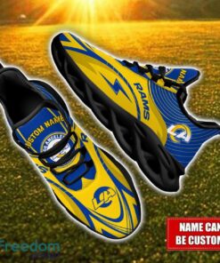 Custom Name Los Angeles Rams NFL Max Soul Shoes Personalized Sneakers For Fans