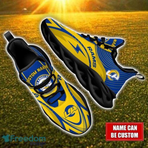 Custom Name Los Angeles Rams NFL Max Soul Shoes Personalized Sneakers For Fans Product Photo 1