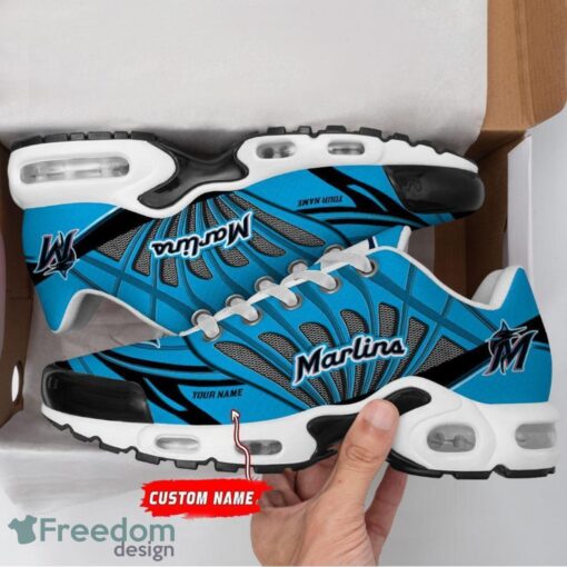 Custom Name Miami Marlins Personalized Name Gift Air Cushion Sports Shoes TN Shoes Custom For Fans Product Photo 2