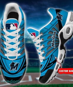 Custom Name Miami Marlins Personalized Name Gift Air Cushion Sports Shoes TN Shoes Custom For Fans