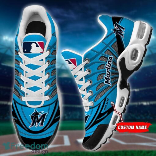 Custom Name Miami Marlins Personalized Name Gift Air Cushion Sports Shoes TN Shoes Custom For Fans Product Photo 1