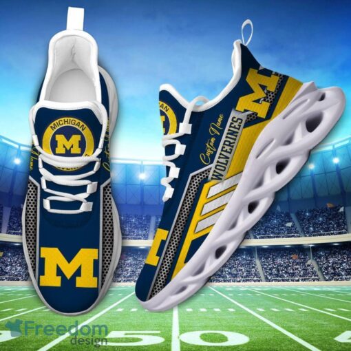 Custom Name Michigan Wolverines NCAA Max Soul Shoes Sneakers Personalized Shoes For Fans Product Photo 2