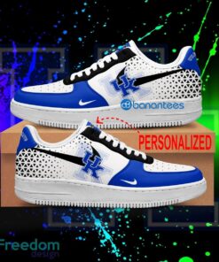 Custom Name NCAA Kentucky Wildcats Air Force 1 Shoes New AOP Gift AF1 Sneaker For Fans - NCAA Kentucky Wildcats For Fans Air Force 1 Sneaker Personalized Style 2