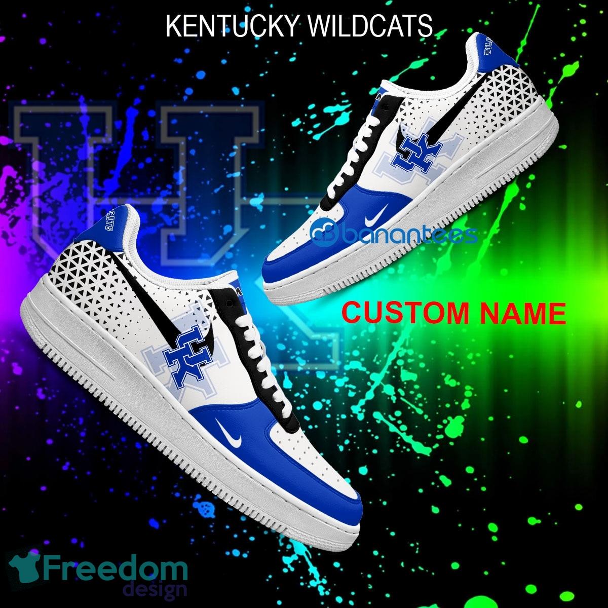 Custom Name NCAA Kentucky Wildcats Air Force 1 Shoes New AOP Gift AF1 Sneaker For Fans - NCAA Kentucky Wildcats For Fans Air Force 1 Sneaker Personalized Style 1