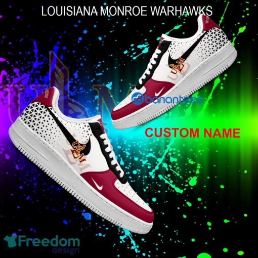 Custom Name NCAA Louisiana Monroe Warhawks Air Force 1 Shoes New AOP Gift AF1 Sneaker For Fans - NCAA Louisiana Monroe Warhawks For Fans Air Force 1 Sneaker Personalized Style 1