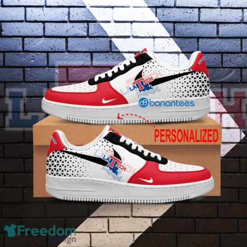 Custom Name NCAA Louisiana Tech Bulldogs Air Force 1 Shoes New AOP Gift AF1 Sneaker For Fans - NCAA Louisiana Tech Bulldogs For Fans Air Force 1 Sneaker Personalized Style 2