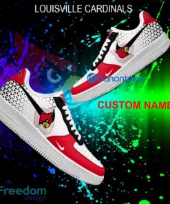 Custom Name NCAA Louisville Cardinals Air Force 1 Shoes New AOP Gift AF1 Sneaker For Fans - NCAA Louisville Cardinals For Fans Air Force 1 Sneaker Personalized Style 1