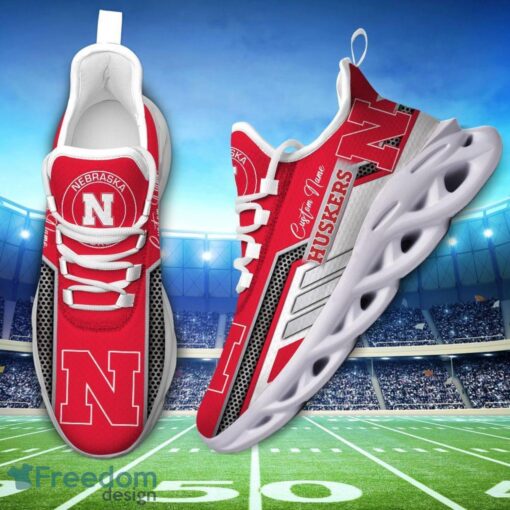 Custom Name Nebraska Cornhuskers NCAA Max Soul Shoes Sneakers Personalized Shoes For Fans Product Photo 2